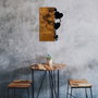 Wallity Love Metal Escultura de pared en Nogal y Negro